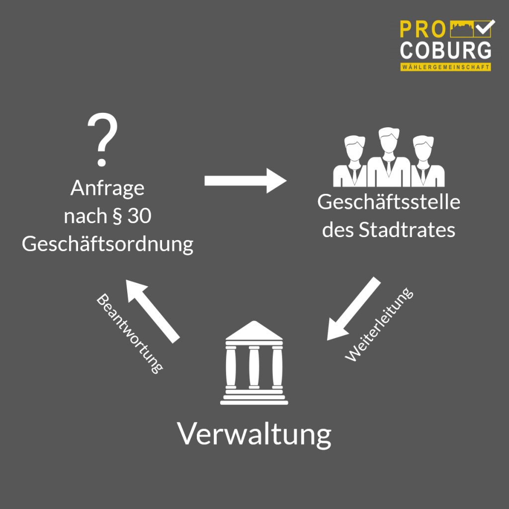 Anfragen nach § 30 der GO