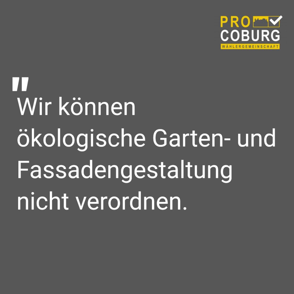 Zur Diskussion um die  Einführung einer Freiflächengestaltungssatzung (FGS)