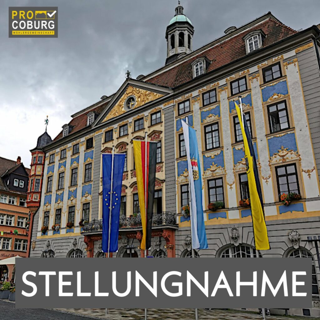 Stellungnahme der Stadtratsfraktion PRO COBURG zum 9.11.2023